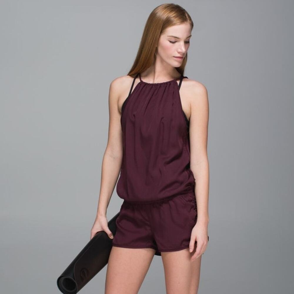 Lululemon Heat The Street Onesie Playsuit in Bordeaux Drama
